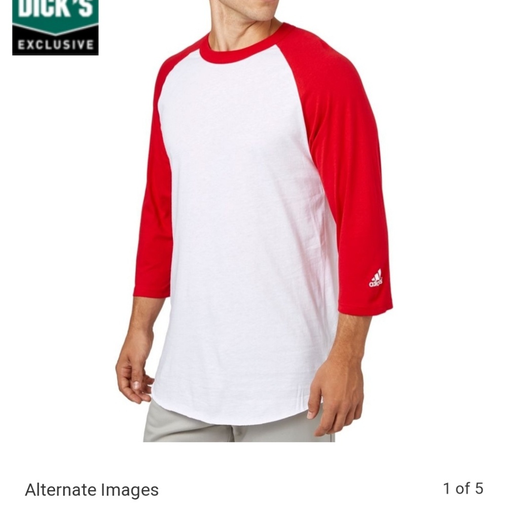Men adidas base ball tee from Dick's Sporting Good